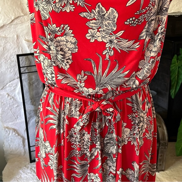 Enfocus Studio orange print sleeveless dress size 8 - Picture 5 of 10